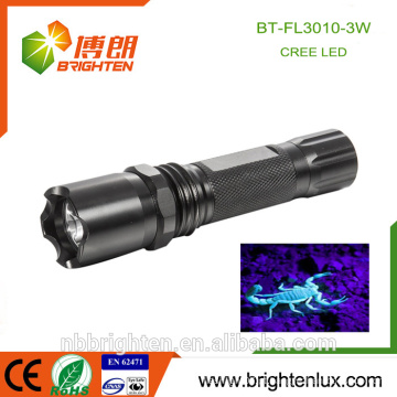 Atacado de alta qualidade Tactical Escorpião Hunter Purple Light CE UV Fingerprint 3W Powered 395nm uv levou para outros insetos